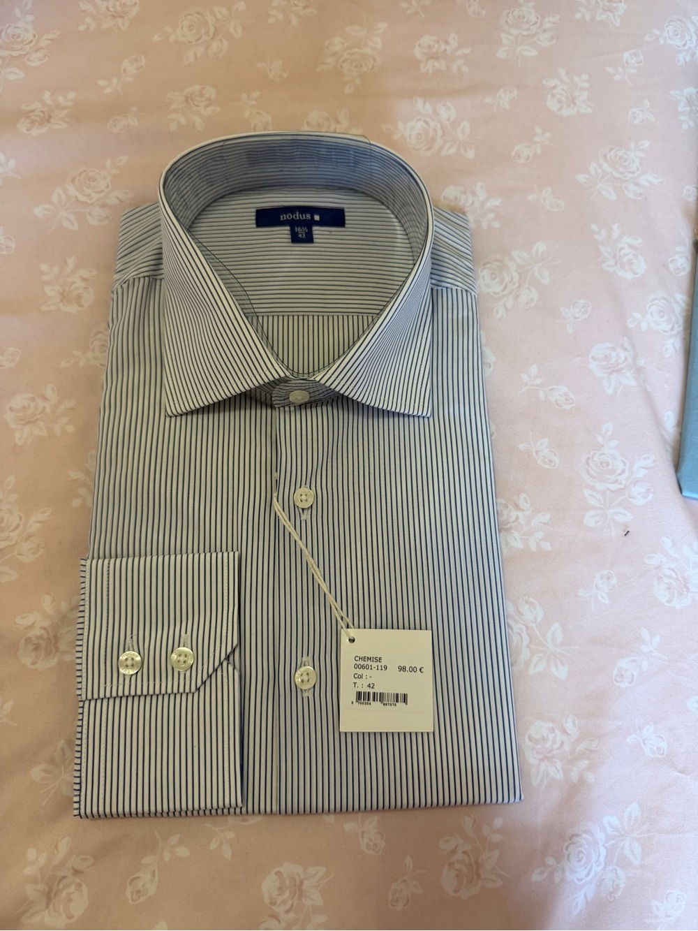 Nodus Men's Blue Stripe Dress Shirt